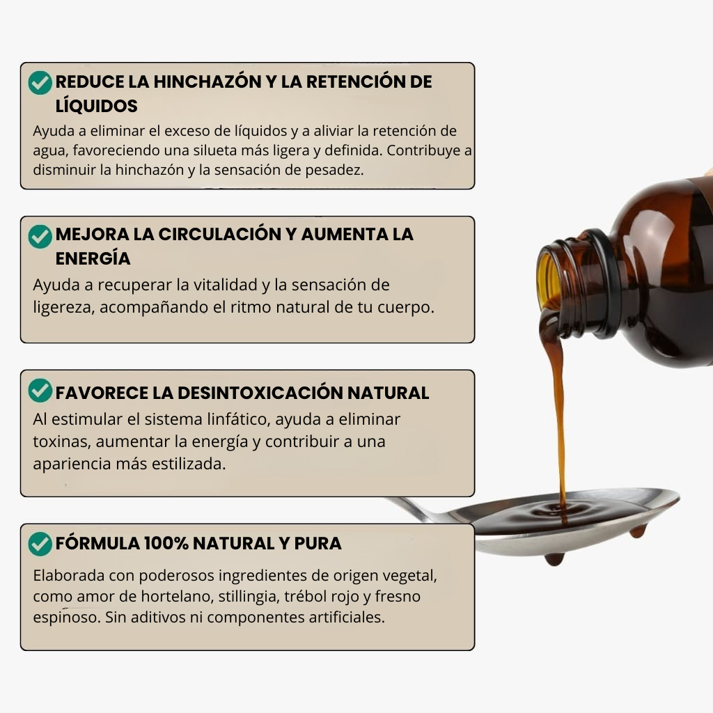 Un paso sencillo y natural que estimula de forma sostenible tu sistema linfático para que te despiertes sintiéndote menos hinchada, más ligera y radiante , en los primeros 7 días.