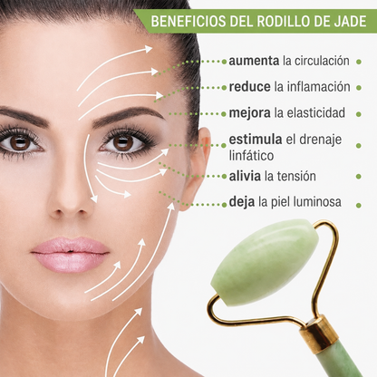 Rodillo Facial de Jade Doble Nuvia